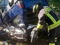 Fonni, tremendo scontro tra auto e moto: grave un turista tedesco