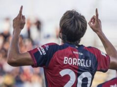 Cagliari, Borrelli gioisce per il primo gol rossoblù: “Pomeriggio perfetto”