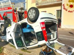 Ghilarza, scontro tra due auto e una si ribalta: non ci sono feriti gravi