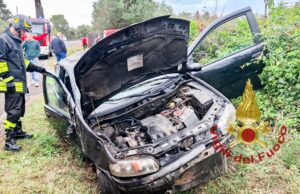 Donigala Fenugheddu, auto fuori strada sulla Sp 292: ferito il conducente