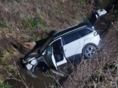 San Vero Milis, auto sbanda e finisce fuori strada: la corsa termina in un canale