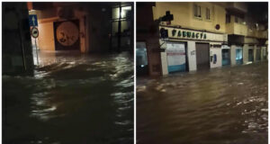 Pirri ancora sott’acqua, la pioggia trasforma le strade in fiumi | Video