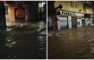 Pirri ancora sott’acqua, la pioggia trasforma le strade in fiumi | Video