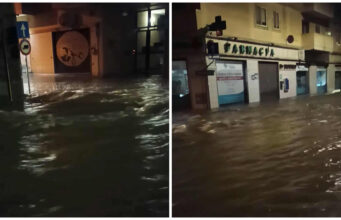 Pirri ancora sott’acqua, la pioggia trasforma le strade in fiumi | Video
