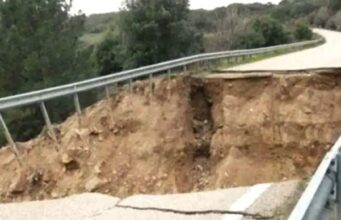 Monte Pino, la strada distrutta dal Ciclone Cleopatra a breve rivedrà la luce