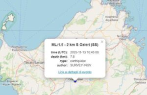 Terremoto in Sardegna, i sismografi rilevano live scossa con epicentro Ozieri