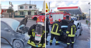 Auto in fiamme a Lotzorai, intervengono i Vigili del fuoco