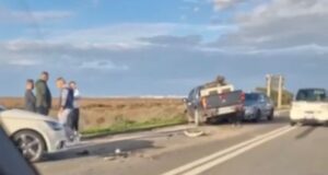 Scontro sulla 195 tra Macchiareddu e Giorgino, coinvolte due auto e un pickup | Video