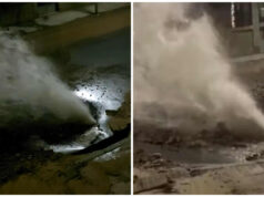 Condotta dell’acqua rotta, Quartu ha il suo geyser | Video