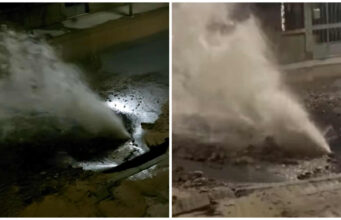 Condotta dell’acqua rotta, Quartu ha il suo geyser | Video