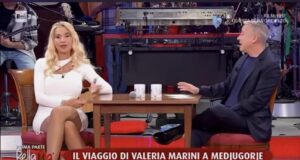 Lite in diretta tra Pierluigi Diaco e Valeria Marini, social con la showgirl sarda