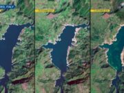 Emergenza siccità in Sardegna, il lago Omodeo è sempre più vuoto