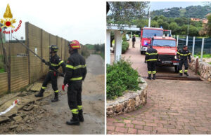 Maltempo nel Nuorese, Vigili del fuoco in azione: 70 interventi in poche ore