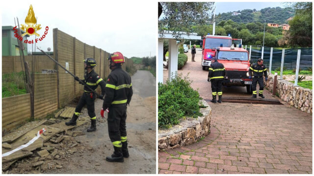 Maltempo nel Nuorese, Vigili del fuoco in azione: 70 interventi in poche ore
