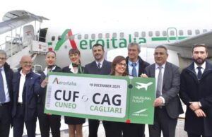 Volo Cagliari-Cuneo, Aeroitalia inaugura la nuova rotta per l’Isola