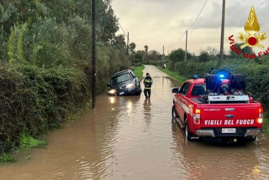 Maltempo nel nord Sardegna, decine di interventi dei Vigili del fuoco