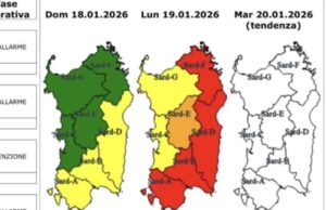 Maltempo in Sardegna, scatta l’allerta rossa sulle coste
