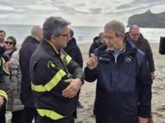 Danni causati dal ciclone Harry, il Ministro Mesumeci in visita al Poetto