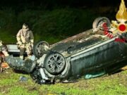 Sarroch, incidente e auto ribaltata sulla 195 bis: un ferito