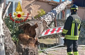 Vento forte nel nord Sardegna: oltre 100 interventi dei Vigili del fuoco