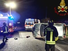 Sestu, auto si ribalta sulla 131: cinque feriti, due gravi
