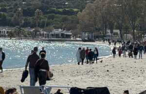 Cagliari, primo accenno di primavera: il Poetto ritorna a popolarsi
