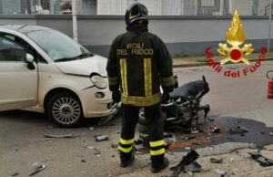 Scontro auto-scooter ad Assemini, centauro in ospedale