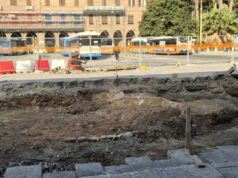 Cagliari, antiche mura rinvenute durante gli scavi per la metropolitana leggera