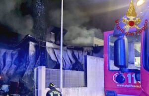 Incendio a Settimo San Pietro, a fuoco un’autocarrozzeria nella zona industriale