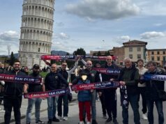 Trasferta a Pisa vietata ai sardi, ma valanga di tifosi del Cagliari da tutta Italia