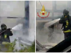 Incendio in un chiosco-bar a Guspini: intervento dei Vigili del fuoco (Video)