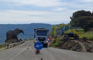 Castelsardo, nel vivo i lavori sulla Ss 134 dinnanzi alla “roccia dell’elefante”