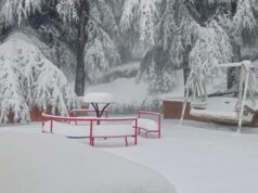 Bianco risveglio sul Gennargentu: deposito di neve di circa 10/12 cm