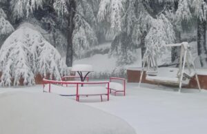 Bianco risveglio sul Gennargentu: deposito di neve di circa 10/12 cm