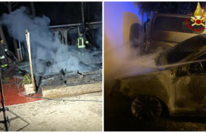 Notte di roghi nel Nuorese, distrutte due auto e un chiosco