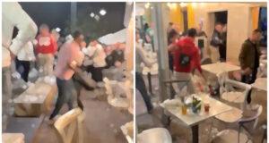 Rissa furibonda in un bar di Sorso: volano calci, pugni e sediate (Video)