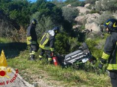 Auto si ribalta tra Aglientu e Luogosanto, 4 persone coinvolte