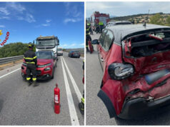 Tamponamento sulla Panoramica di Olbia, coinvolto anche un camion