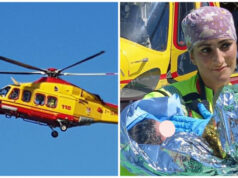 Larissa aveva fretta di nascere, parto in elicottero a Trinità d’Agultu