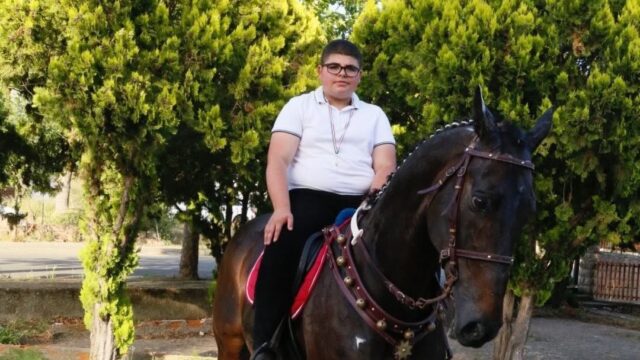 Fabrizio Pittalis a cavallo