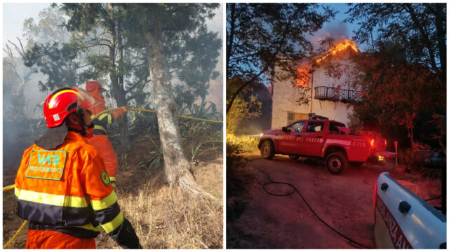 incendio San Gregorio a Sinnai
