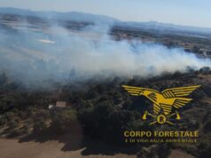 Incendi a Serrenti ed Escalaplano, in azione i mezzi aerei