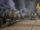 Olbia, incendio nella notte: 8 automezzi avvolti e distrutti dalle fiamme | Video