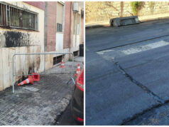Cagliari, in via Basilicata muri imbrattati dal cantiere per la ciclabile: residenti infuriati