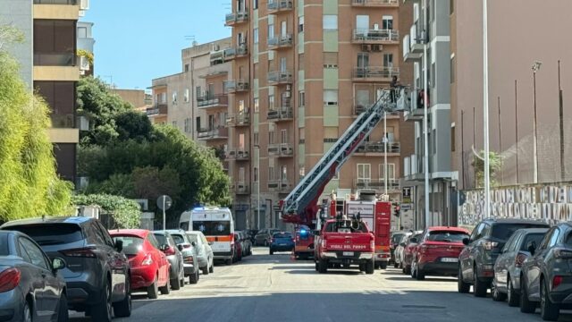 Soccorso in via Grandi a Cagliari