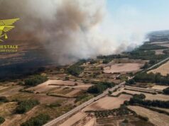 Sardegna ancora in fiamme, grosso incendio tra Guspini e Pabillonis